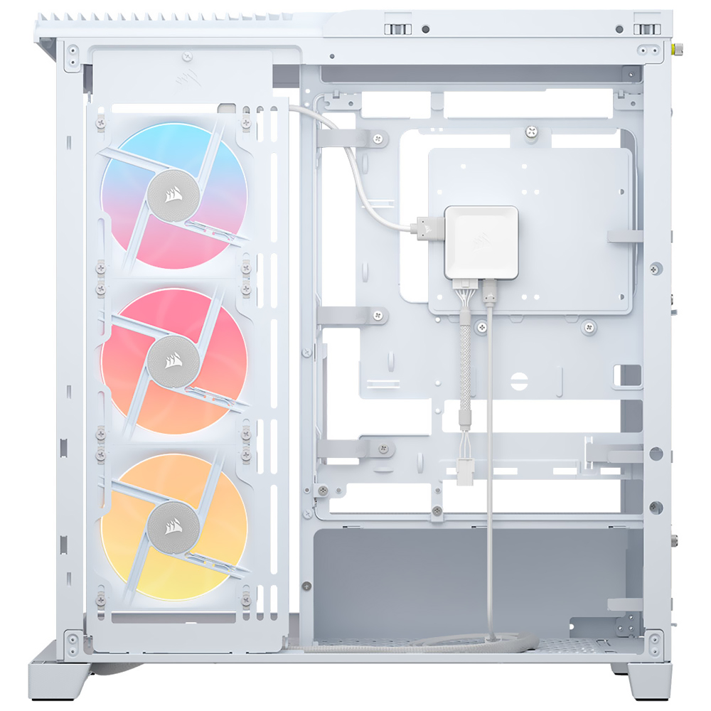 Gabinete Gamer Corsair CC-9011315-WW Frame 4500X RS-R Mid Tower / 3 Cooler / ARGB - Branco