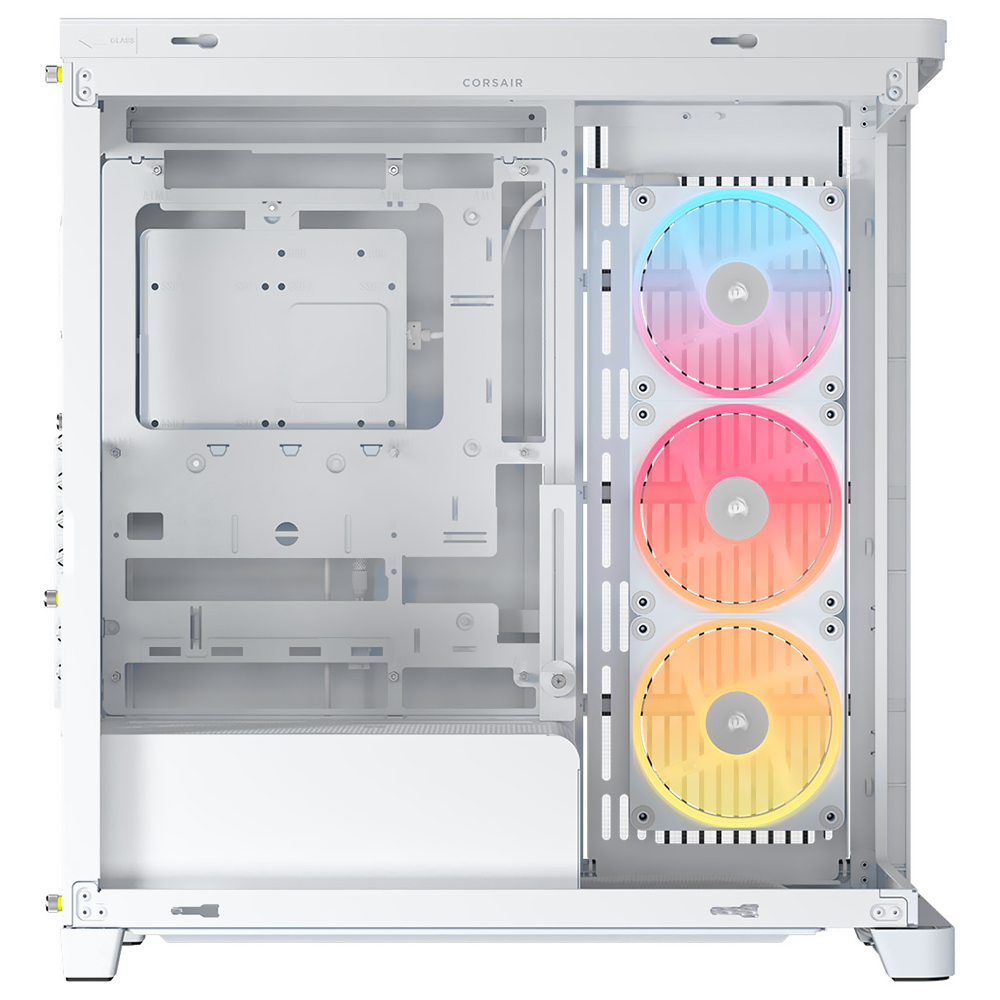 Gabinete Gamer Corsair CC-9011315-WW Frame 4500X RS-R Mid Tower / 3 Cooler / ARGB - Branco