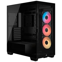 Gabinete Gamer Corsair CC-9011322-WW 3500 Series Mid Tower / 3 Cooler / ARGB - Preto