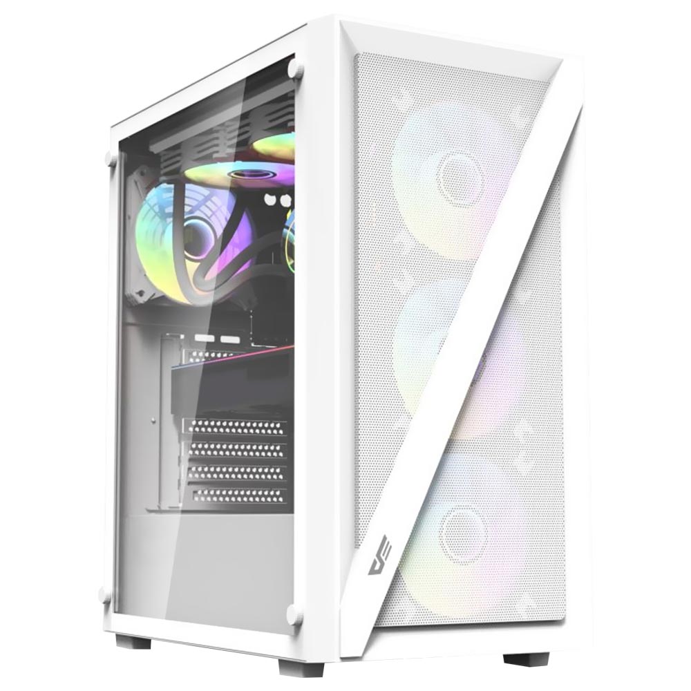 Gabinete Gamer darkFlash DK260 Air Mesh ATX / 4 Cooler / ARGB - Branco