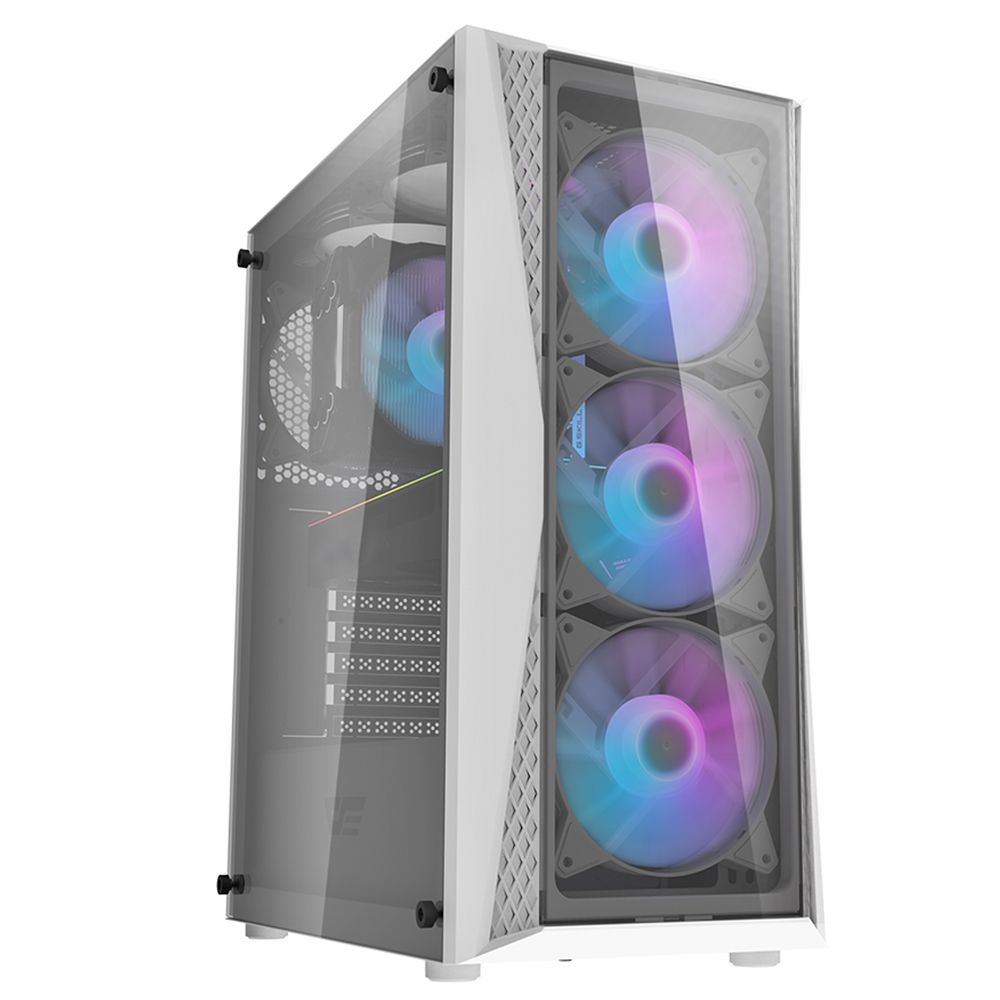 Gabinete Gamer darkFlash DK352 Plus E-ATX / 4 Cooler / RGB - Branco