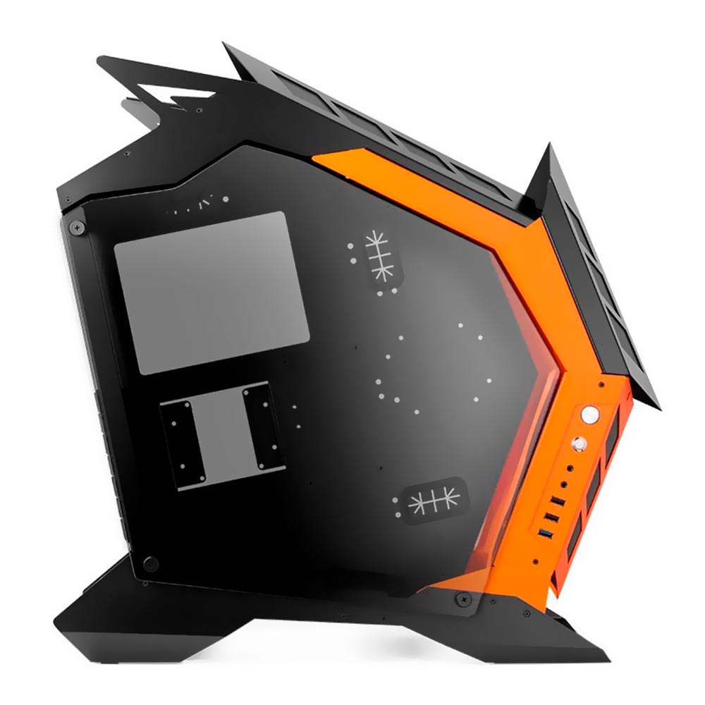 Gabinete Gamer darkFlash KNIGHT-K1 ATX - Preto / Laranja