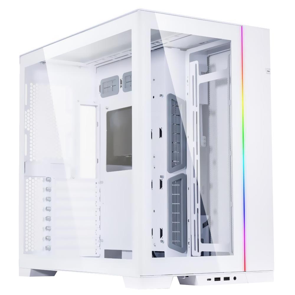 Gabinete Gamer Lian Li 011 Dynamic Evo 011DEW Mid Tower / RGB - Branco