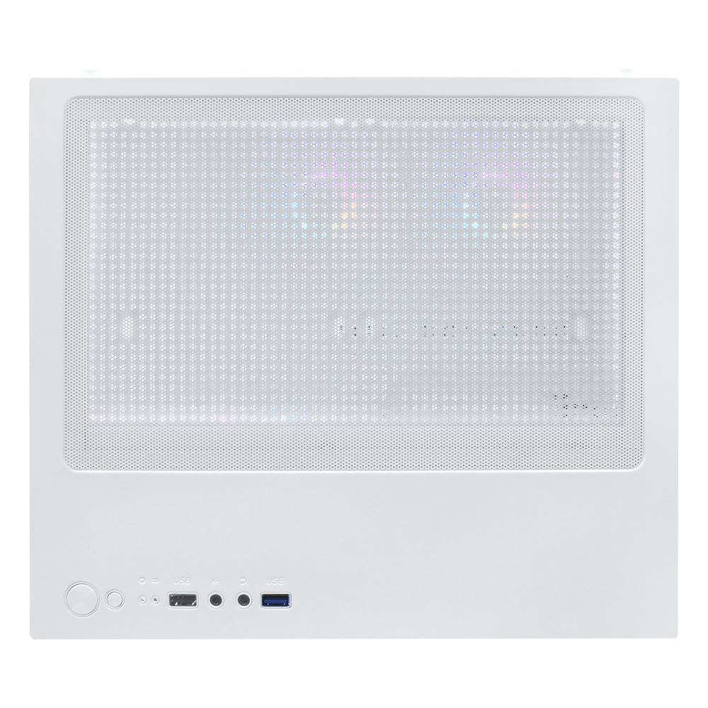 Gabinete Gamer Macrovip Max Aqua Series Mini Tower / 5 Cooler / RGB - Branco (MV-TCXA325F5W)