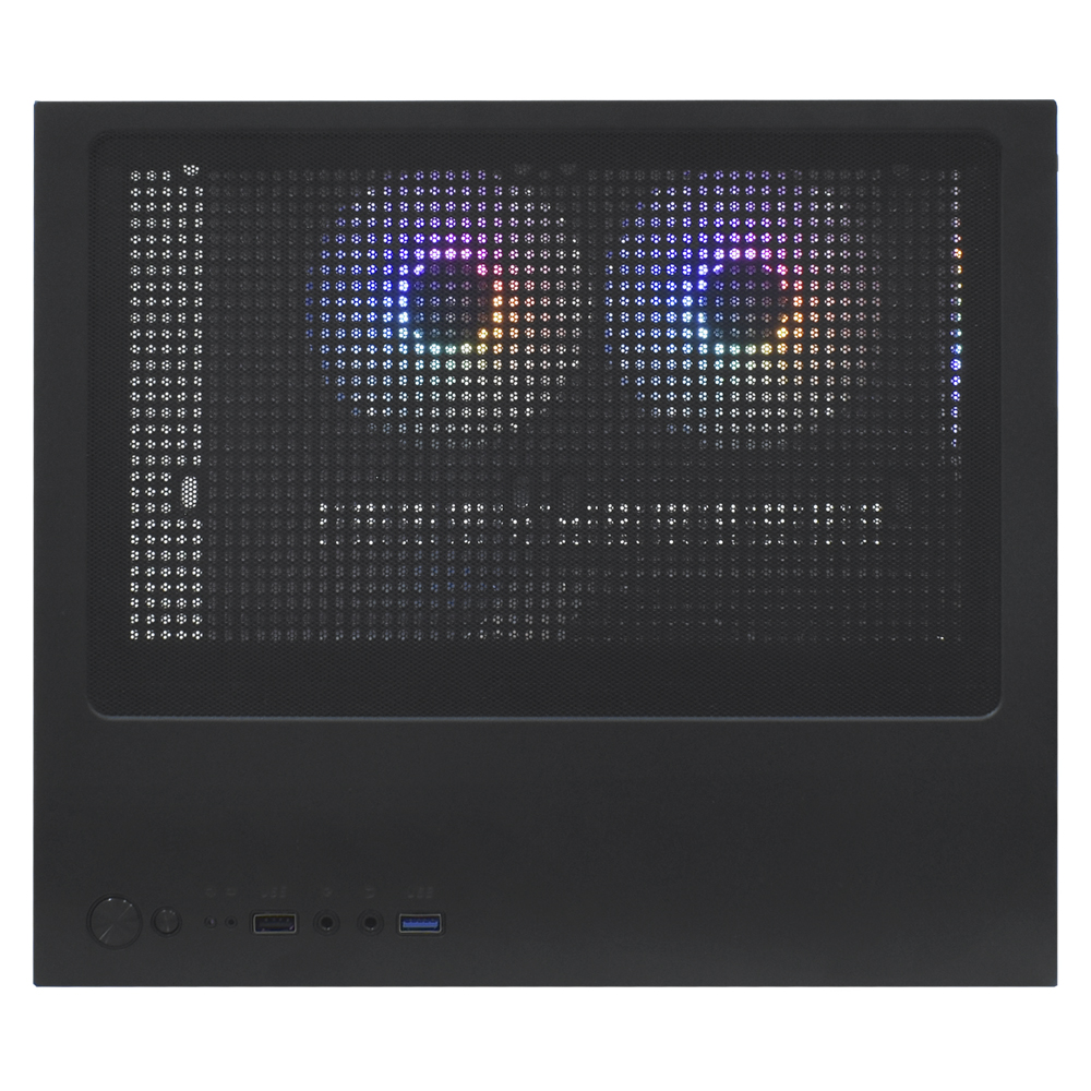 Gabinete Gamer Macrovip Max Aqua Series Mini Tower / 5 Cooler / RGB - Preto (MV-TCXA325F5B)