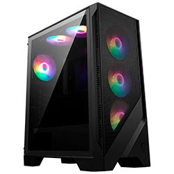 Gabinete Gamer MSI Mag Forge 120A Airflow Mid Tower / 6 Cooler / RGB - Preto