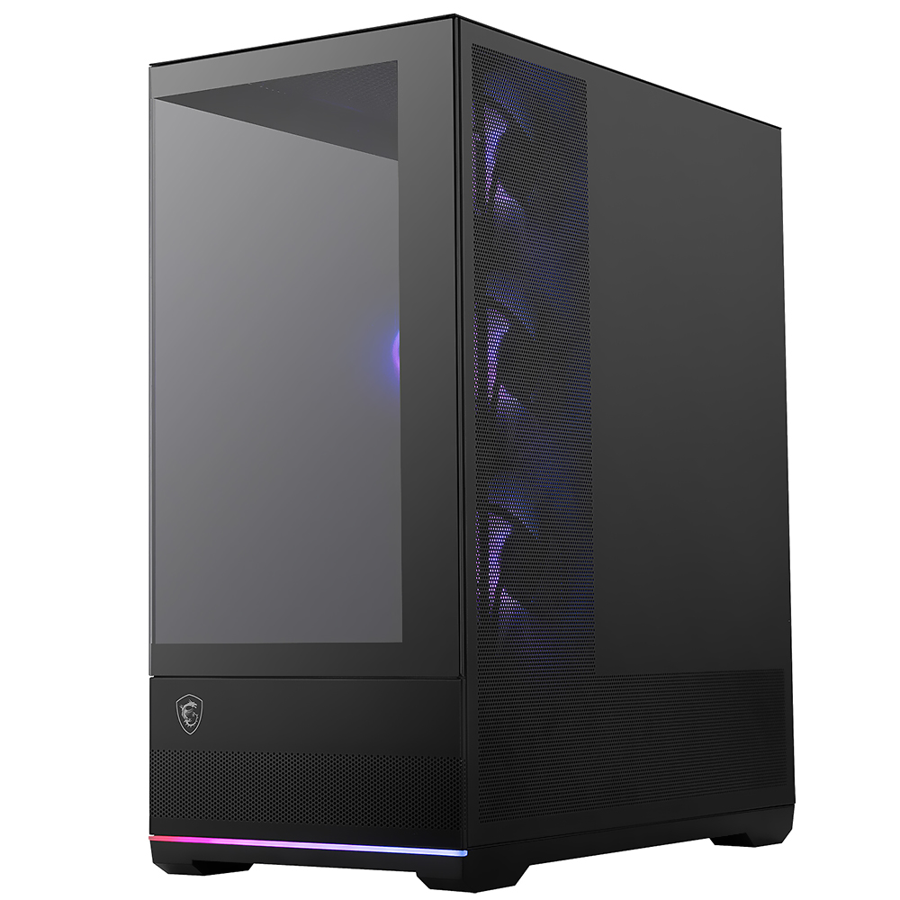 Gabinete Gamer MSI Mag Pano 110R PZ Micro ATX / 4 Cooler / ARGB - Preto