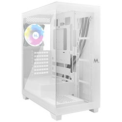 Gabinete Gamer Mtek MCG-DH80-W Mid Tower / 1 Cooler RGB - Branco