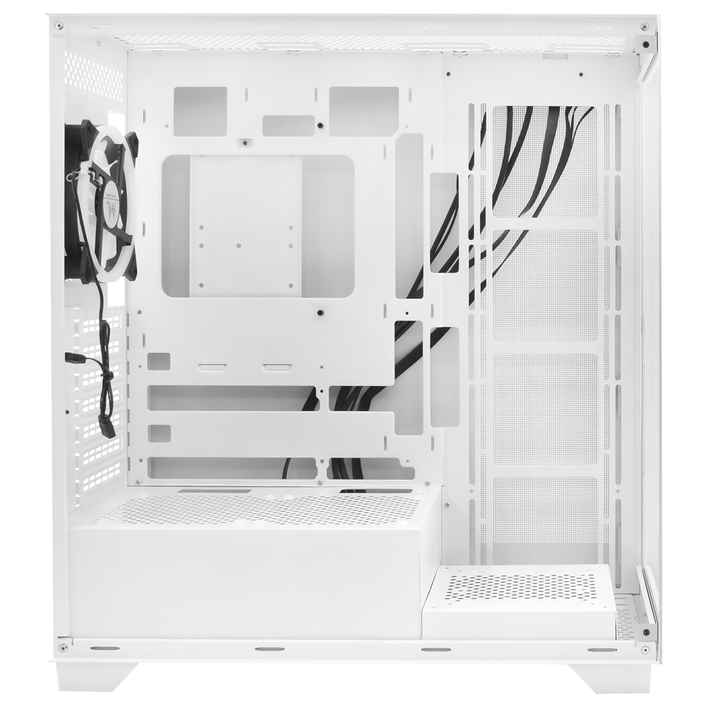 Gabinete Gamer Mtek MCG-DH80-W Mid Tower / 1 Cooler RGB - Branco
