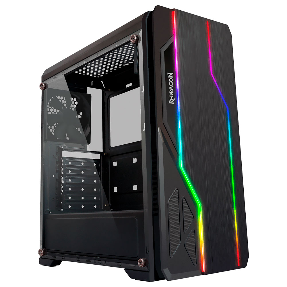 Gabinete Gamer Redragon Devastator GC-550 Mid Tower / 1 Cooler - Preto 