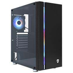 Gabinete Gamer Satellite 2100K E-ATX / 1 Cooler / RGB - Preto