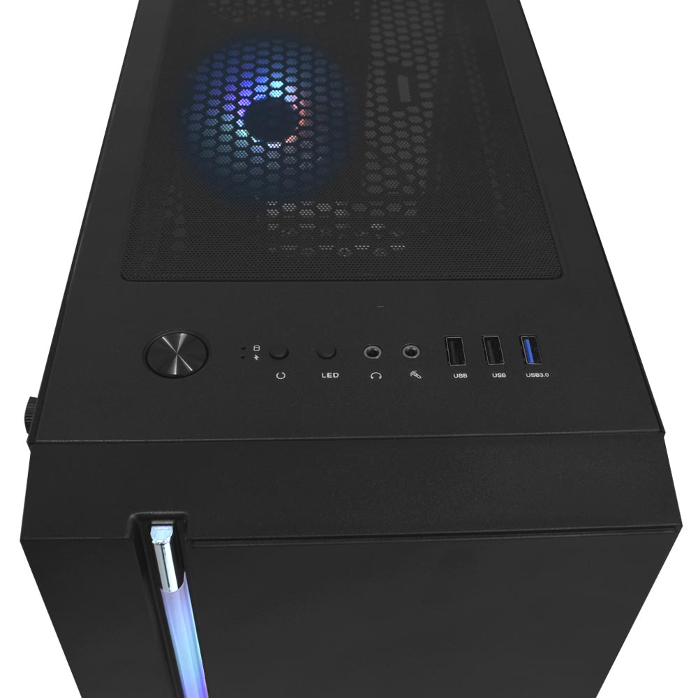 Gabinete Gamer Satellite 2100K E-ATX / 1 Cooler / RGB - Preto