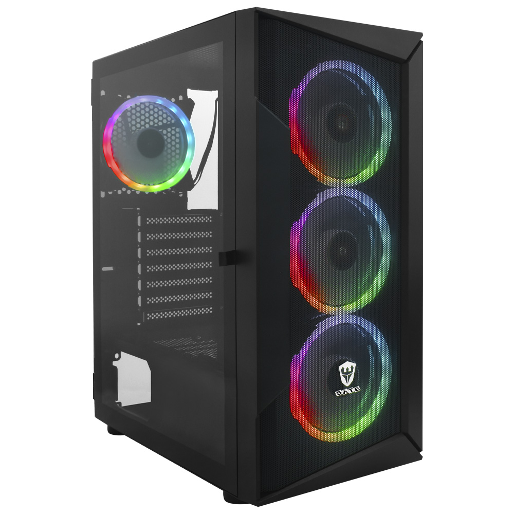 Gabinete Gamer Satellite K8871 ATX / 4 Cooler / ARGB - Preto