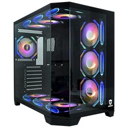 Gabinete Gamer Satellite K904 ATX / 10 Cooler / ARGB - Preto