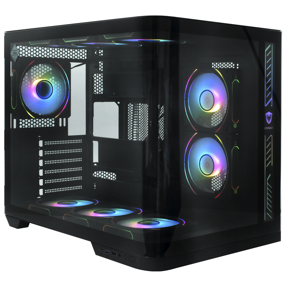 Gabinete Gamer Satellite K910 ATX / 9 Cooler / ARGB - Preto