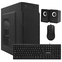 Gabinete Kit FTX 3135 Fonte 500W / Speaker / Mouse / Teclado Português - Preto