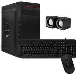 Gabinete Kit Mtek DK03 Fonte 500W / Speaker / Mouse / Teclado espanhol - Preto