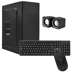 Gabinete Kit Mtek DK04 Fonte 500W / Speaker / Mouse / Teclado espanhol - Preto