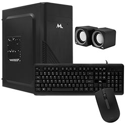 Gabinete Kit Mtek DK07 Fonte 500W / Speaker / Mouse / Teclado português - Preto