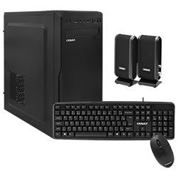 Gabinete Kit Satellite K701 Fonte 200W / Speaker / Mouse / Teclado português - Preto