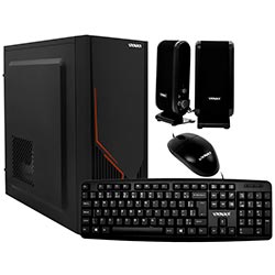 Gabinete Kit Satellite K707 Fonte 200W / Mouse / Speaker / Teclado Português - Preto