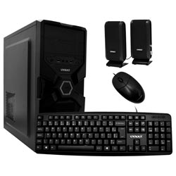 Gabinete Kit Satellite K731 Fonte / Speaker / Mouse / Teclado português - Preto