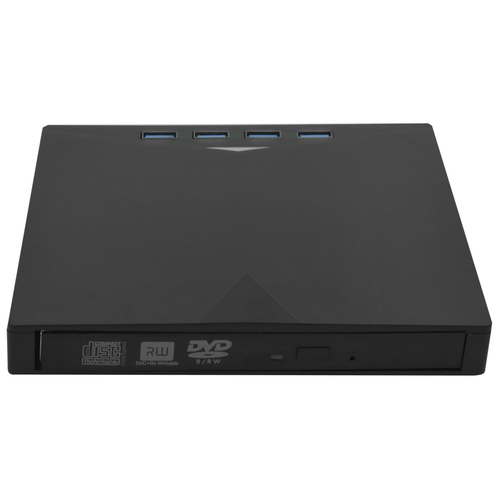 Gravador de DVD Externo Multi-Function / 4 USB 3.0 - Preto