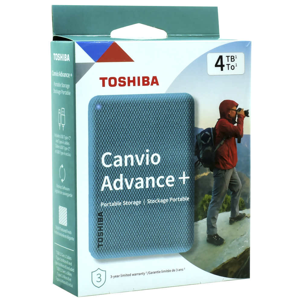 HD Externo Toshiba 4TB Canvio Advance+ 2.5" HDTCA40XGCCB - Verde