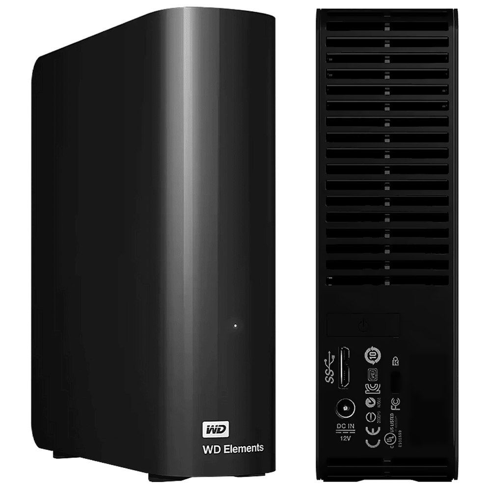 HD Externo Western Digital 14TB WD Elements 3.5" WDBWLG0140HBK - Preto