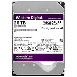 HD SATA3 26TB WESTERN DIGITAL WD PURPLE PRO 7200RPM 512MB WD260PURP (GARANTIA BR) 