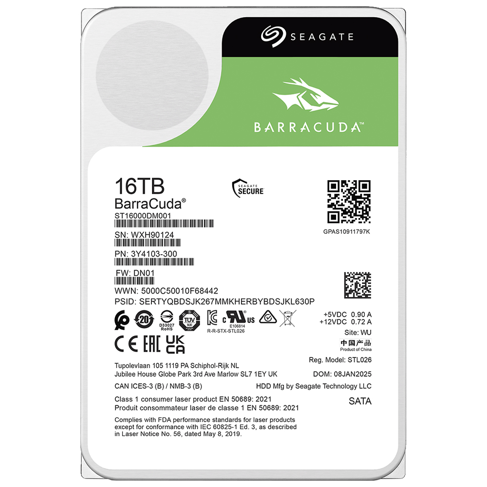 HD Seagate 16TB Barracuda 3.5