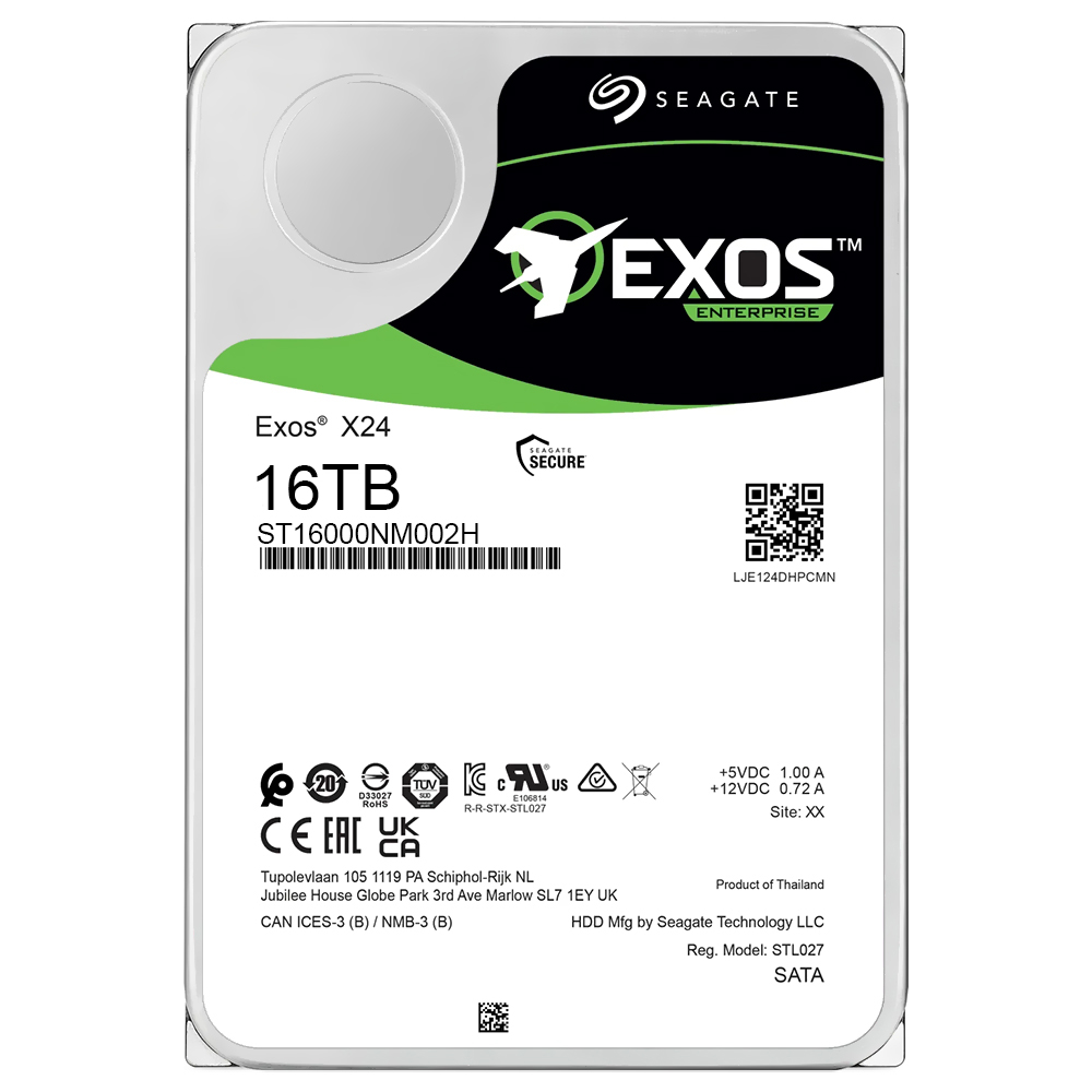 HD Seagate 16TB Exos X24 Enterprise 3.5" SATA 3 7200RPM - ST16000NM002H (GARANTIA BR)