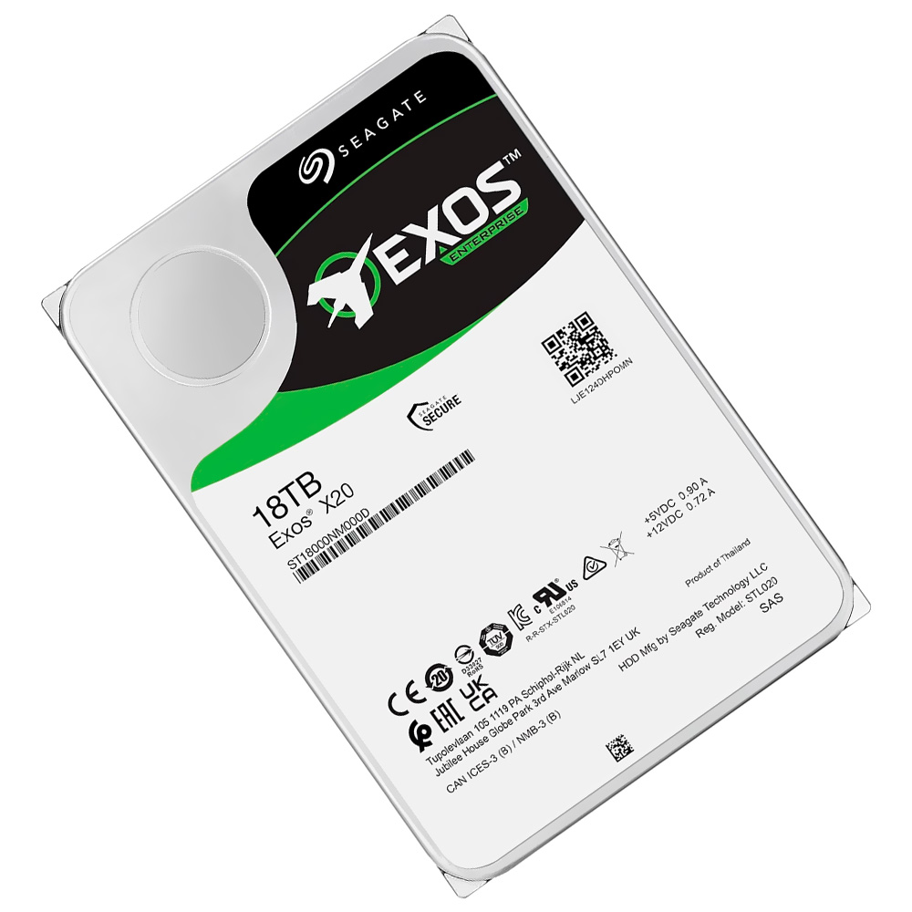 HD Seagate 18TB Exos X20 Enterprise 3.5" SATA 3 7200RPM - ST18000NM000D