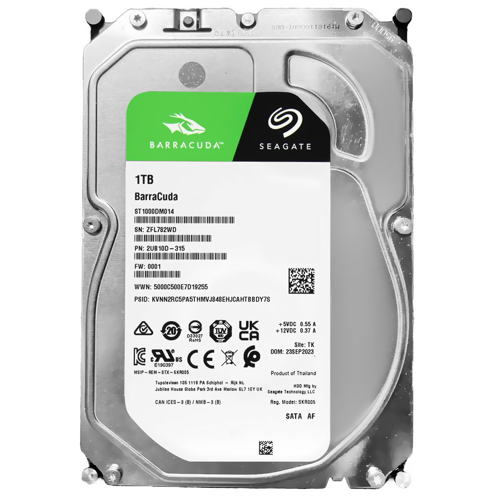 HD Seagate 1TB BarraCuda 3.5" SATA 3 7200RPM - ST1000DM014 (GARANTIA BR)