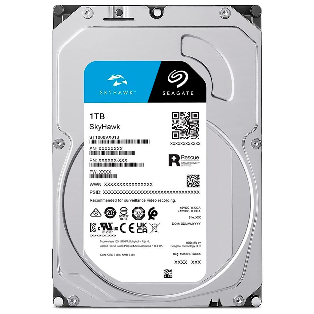 HD Seagate 1TB SkyHawk Surveillance 3.5" SATA 3 5400RPM - ST1000VX013 (GARANTIA BR)