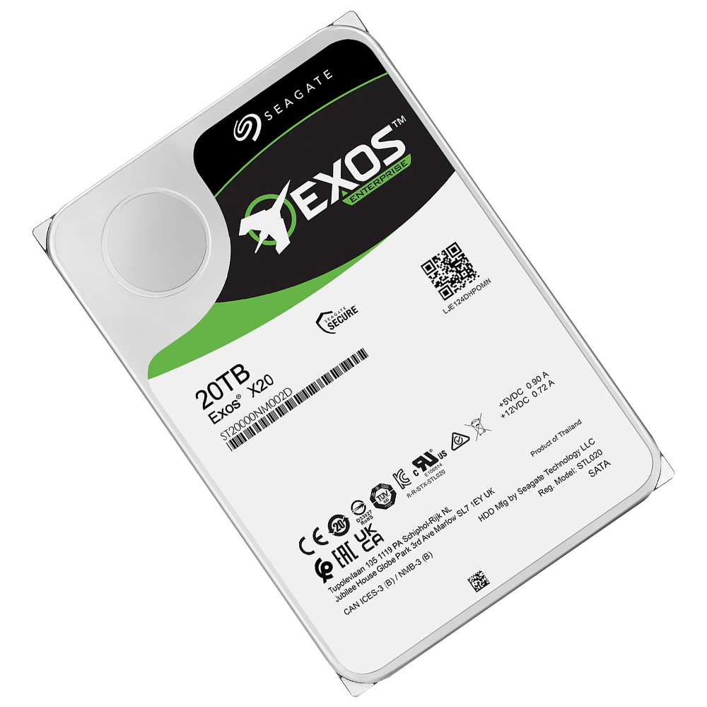 HD Seagate 20TB Exos X20 Enterprise 3.5" SAS 7200RPM - ST20000NM002D (GARANTIA BR)