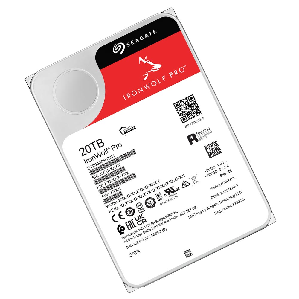 HD Seagate 20TB Iron Wolf Pro 3.5" SATA 3 7200RPM - ST20000NT001 (GARANTIA BR)