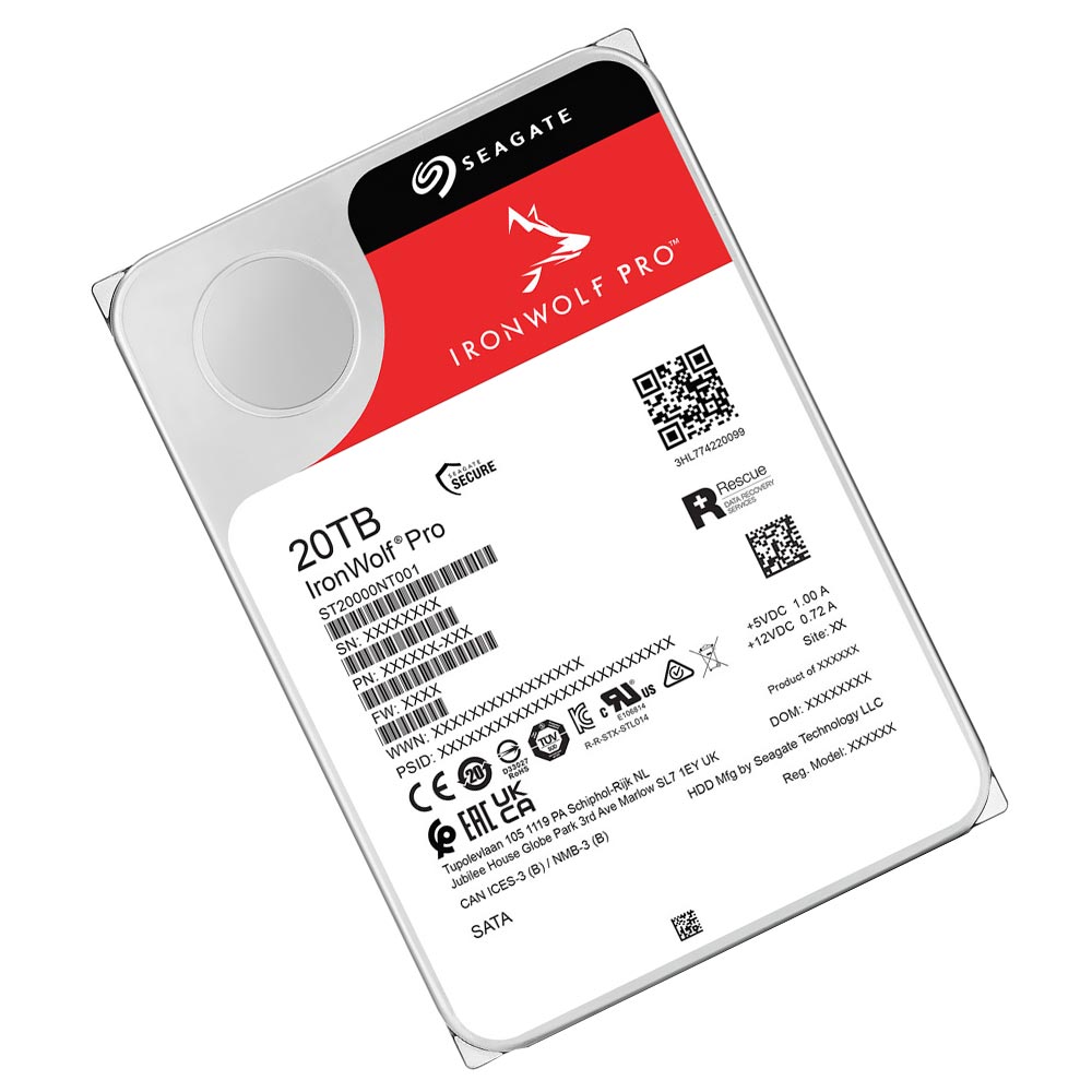 HD Seagate 20TB Iron Wolf Pro 3.5" SATA 3 7200RPM - ST20000NT001
