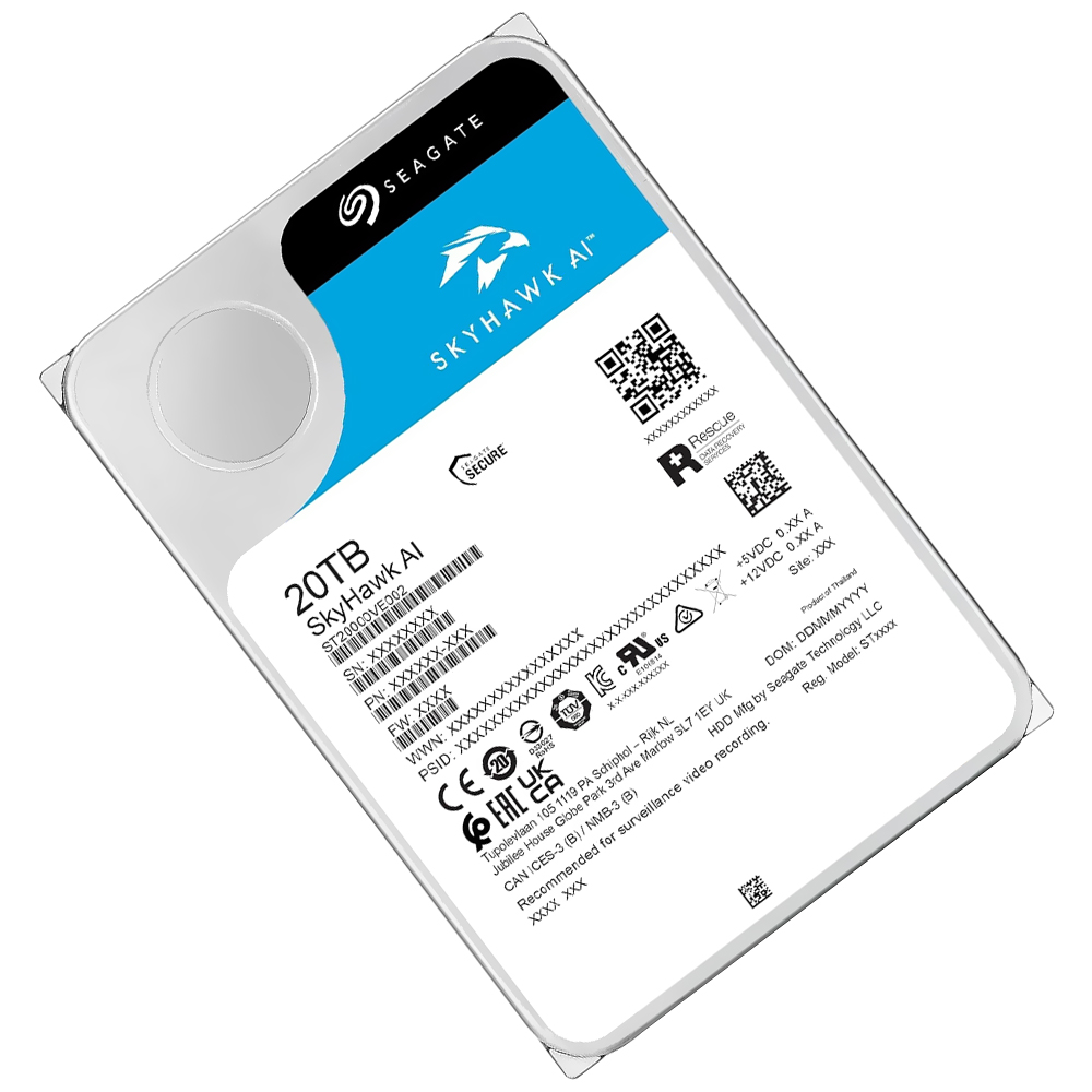 HD Seagate 20TB SkyHawk AI Surveillance 3.5" SATA 3 7200RPM - ST20000VE002 (GARANTIA BR)