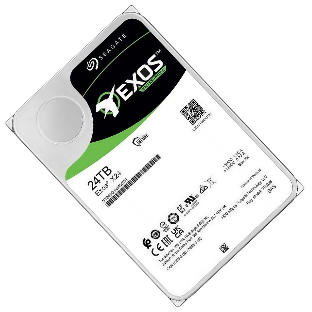 HD Seagate 24TB Exos X24 Enterprise 3.5" SAS 7200RPM - ST24000NM007H