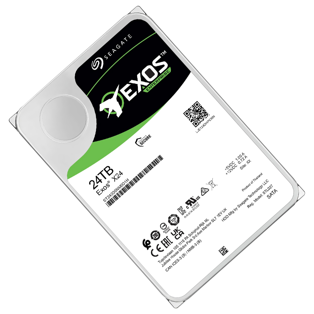 HD Seagate 24TB Exos X24 Enterprise 3.5" SATA 3 7200RPM - ST24000NM001H (GARANTIA BR)