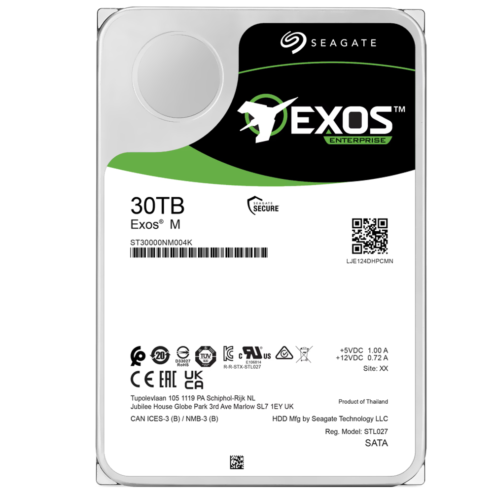 HD Seagate 30TB Exos M Enterprise 3.5" SATA 3 7200RPM - ST30000NM004K (GARANTIA BR)