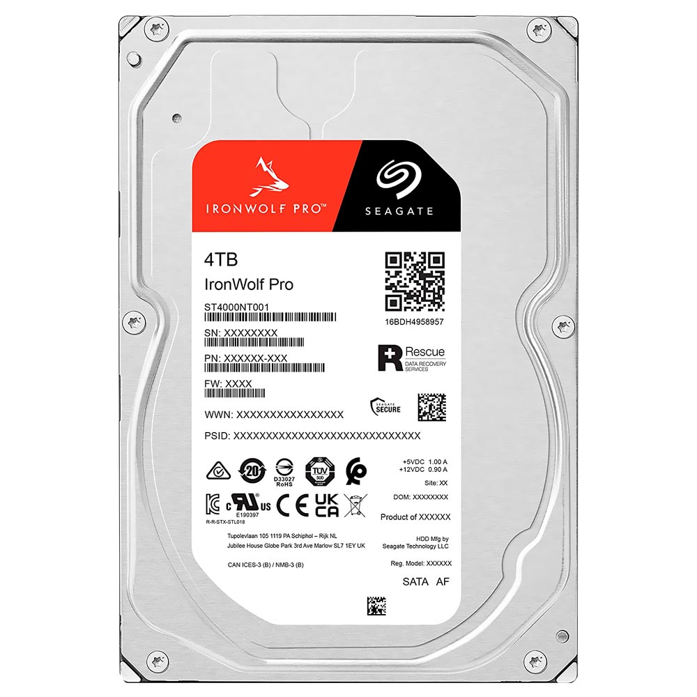 HD Seagate 4TB Iron Wolf Pro 3.5" SATA 3 7200RPM - ST4000NT001 (GARANTIA BR)