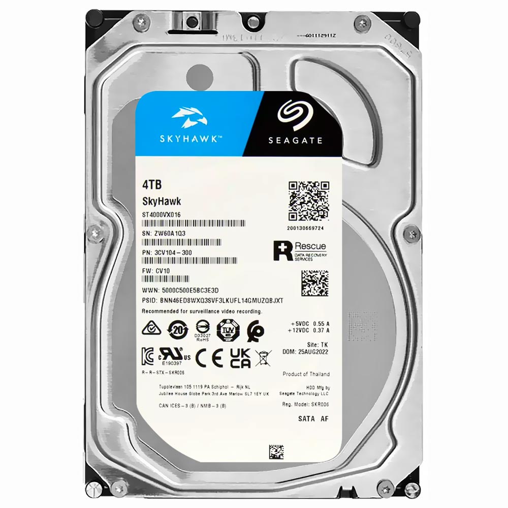 HD Seagate 4TB SkyHawk 3.5" SATA 3 5400RPM - ST4000VX016