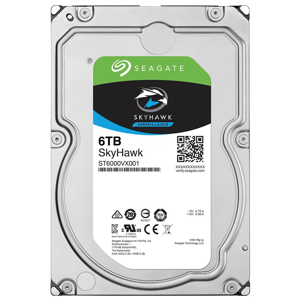 HD Seagate 6TB SkyHawk Surveillance 3.5" SATA 3 7200RPM - ST6000VX001 (GARANTIA BR)