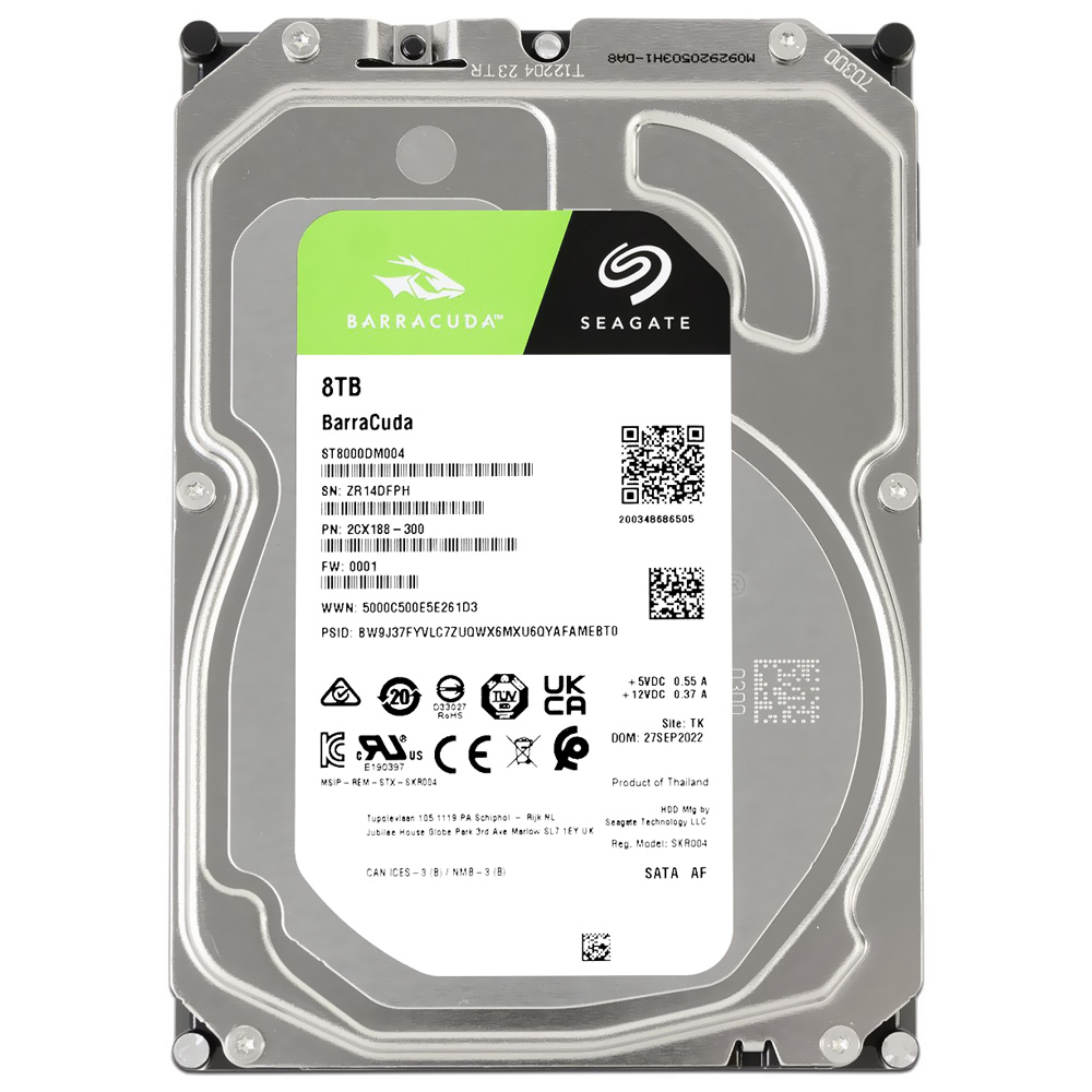 HD Seagate 8TB BarraCuda 3.5" SATA 3 5400RPM - ST8000DM004 (GARANTIA BR)