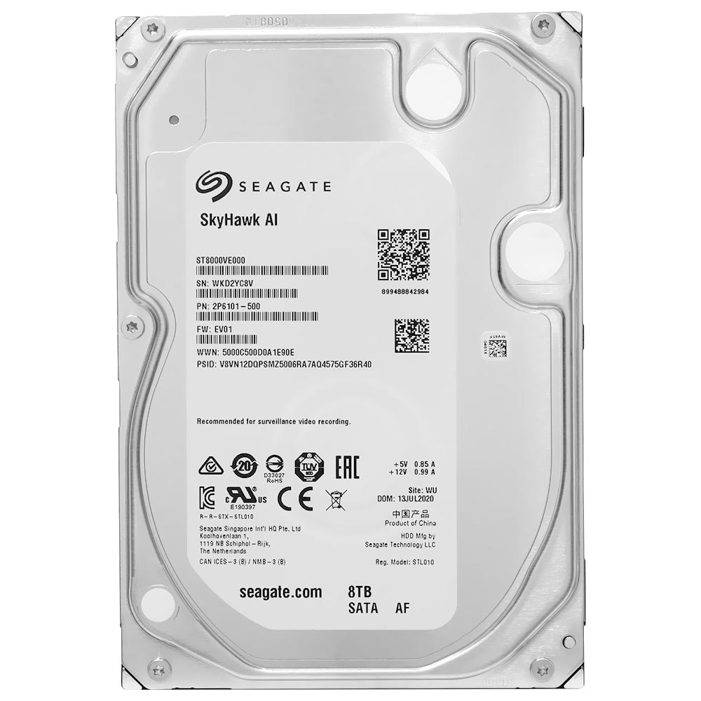 HD Seagate 8TB SkyHawk AI Surveillance SATA 3 7200RPM 3.5" - ST8000VE000