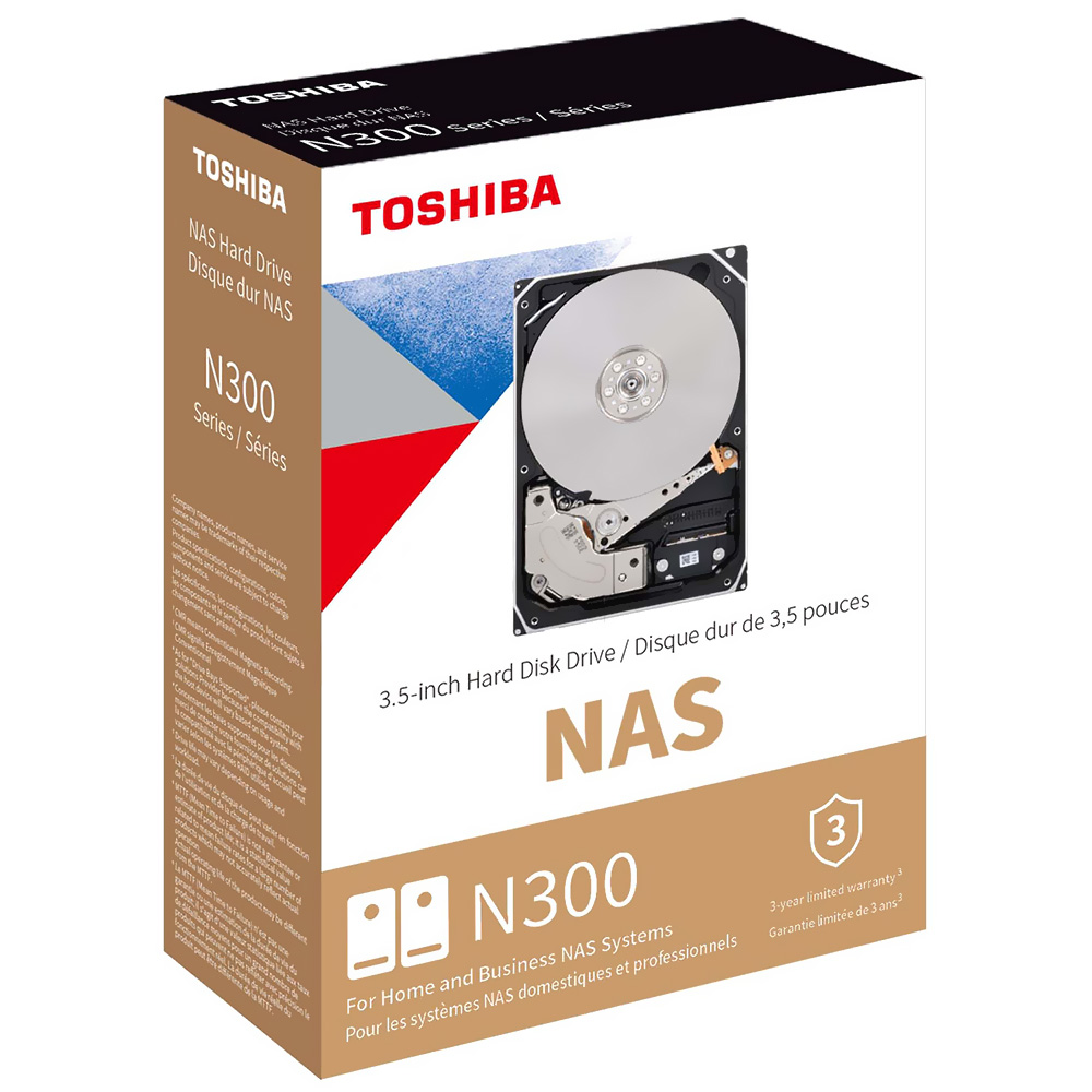 HD Toshiba 12TB N300 Nas 3.5" SATA 3 7200RPM - HDWG51CXZSTA