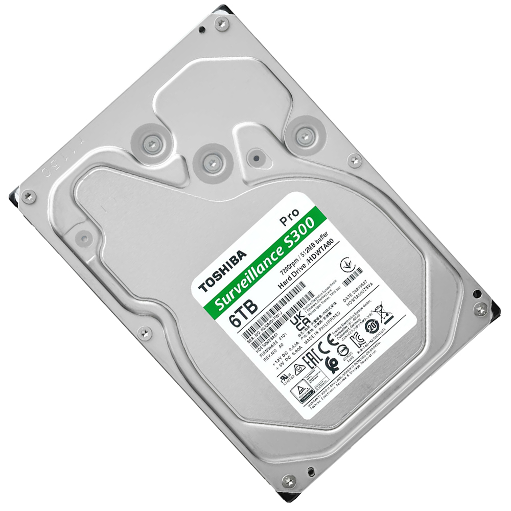 HD Toshiba 6TB S300 Pro Surveillance 3.5" SATA 3 7200RPM - HDWTA60UZSVA