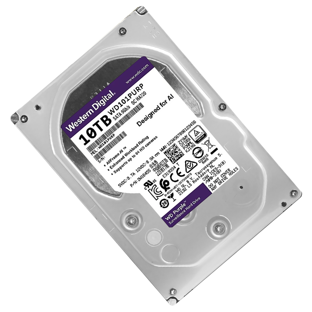 HD Western Digital 10TB WD Purple Pro 3.5" SATA 3 7200RPM -  WD101PURP (GARANTIA BR)